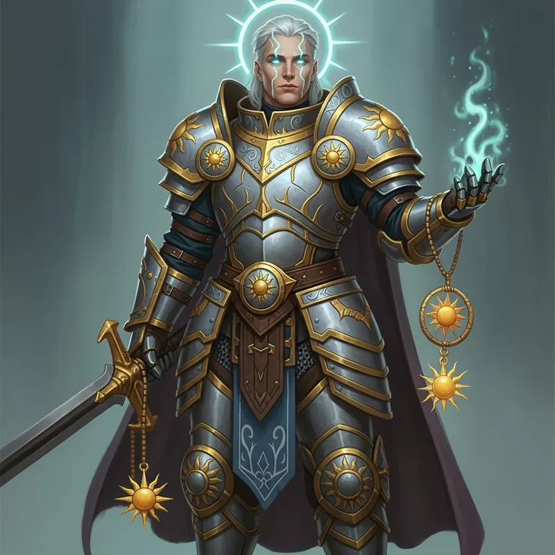 Male Aasimar Lathander Cleric in Heavy Armor | Divine Protector