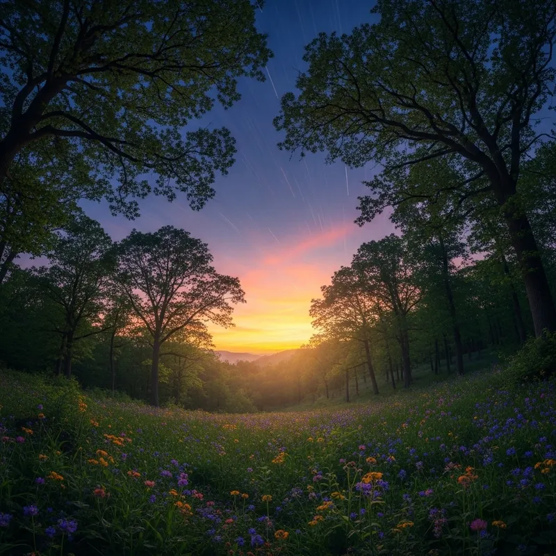 Enchanting Twilight Forest: A Nature's Serenity