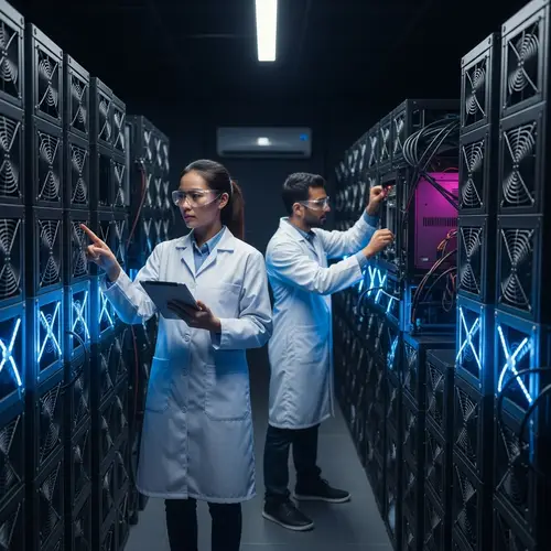 Futuristic Bitcoin Miners | Cryptocurrency Network Computers