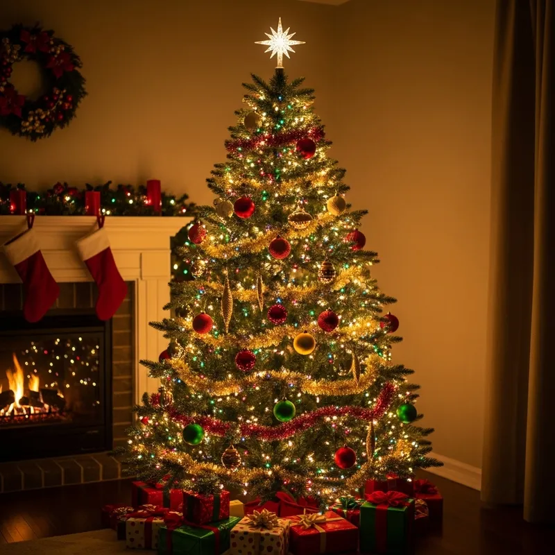 Festive Christmas Tree - Holiday Home Decor