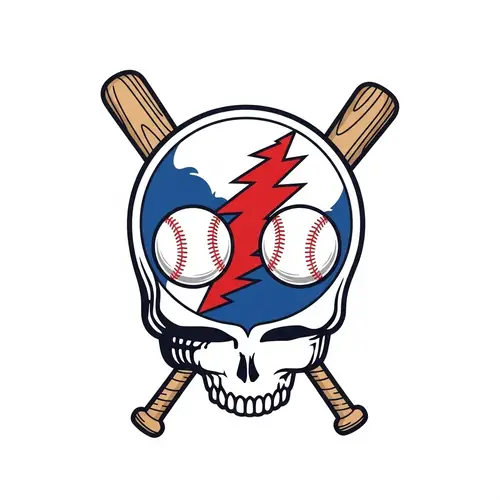 Grateful Dead Baseball Inspired Art | Unique Illustration