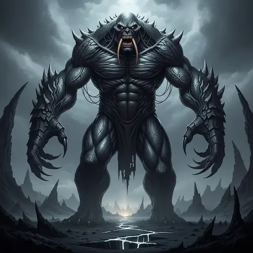 Villainous Monster with Ferocious Features