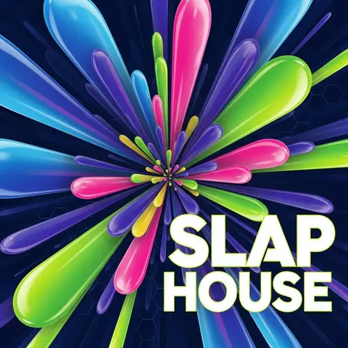 Vibrant Slap House CD Cover Design | Energetic Abstract Shapes