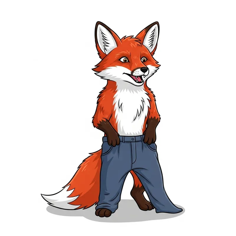 Red Fox Birthday Surprise: Cute Trouser Dilemma