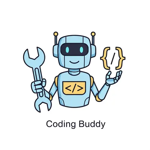 Friendly Coding Buddy Icon for Technical Assistance
