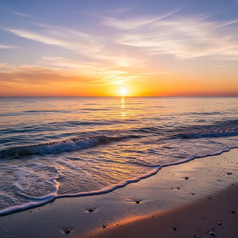 Calm Ocean Waves and Sunlit Beach | Strength & Determination