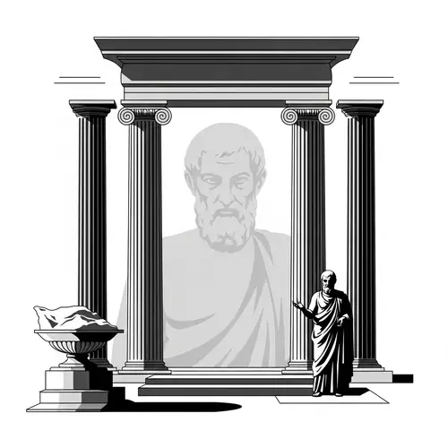 Ancient Rome Inspired Instagram Story Template - Monochromatic Design