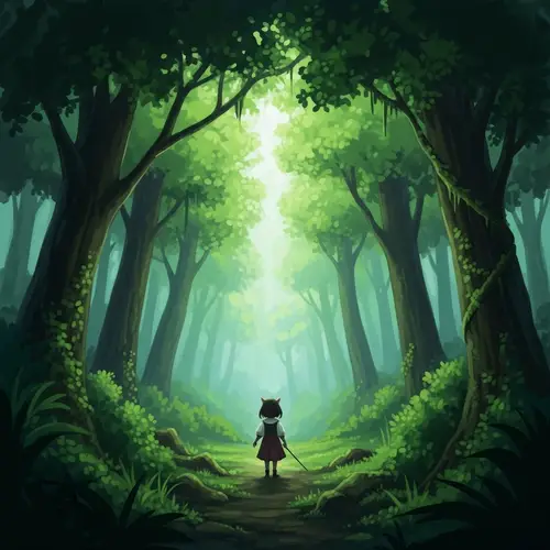 Enchanting Forest Scene | Tilt-Shift Lens | Fantasy Atmosphere