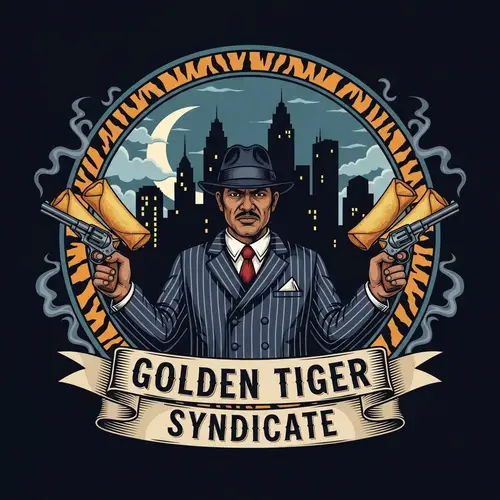 South Asian Mafia Emblem with Lumpia Guns