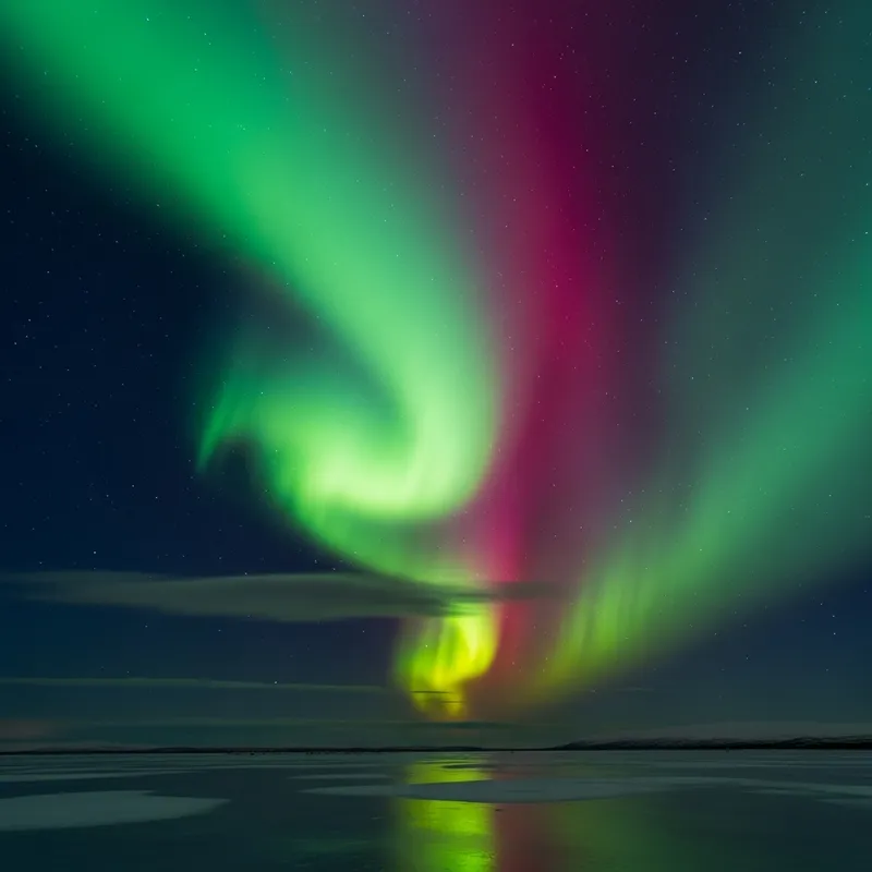 Abstract Northern Lights: Awe-Inspiring Polar Phenomenon