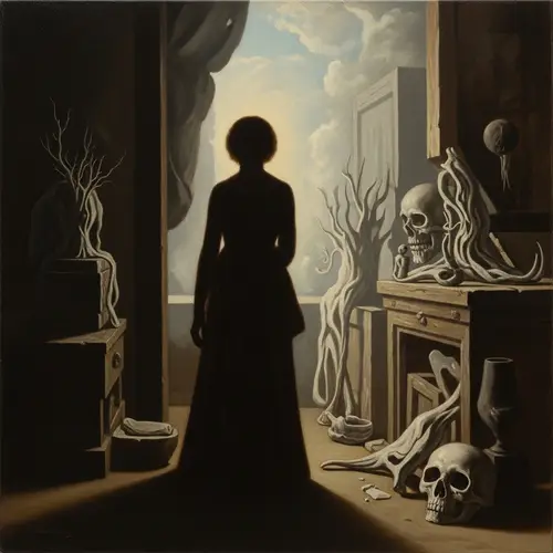 Ethereal Shadows and Whispers of Death: A Surrealist Vision
