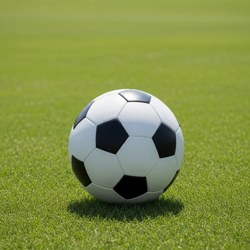 Bola - Traditional Black and White Soccer Ball on Green Field