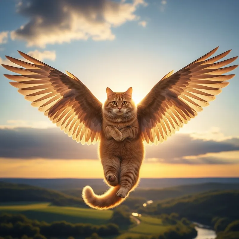 Flying Cat - Experience Cat Flight in the Sky Flying Cat - Experience Cat Flight in the Sky