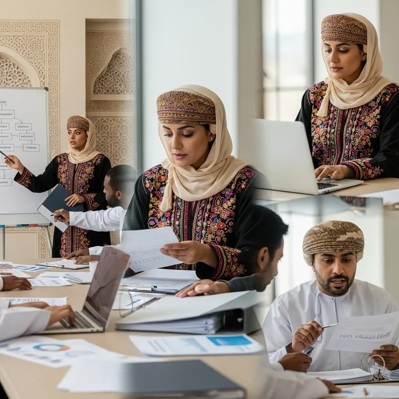 Omani Woman Getting ISO Certified - Traditional Attire Omani Woman Getting ISO Certified - Traditional Attire