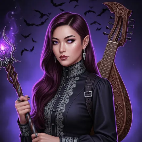 Vampire Hot Bard Warlock Rocker Girl - Enchanted Style
