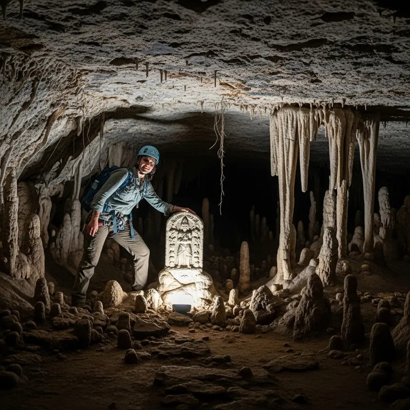 Traveler Discovers Sacred Relic in Hidden Cave Traveler Discovers Sacred Relic in Hidden Cave