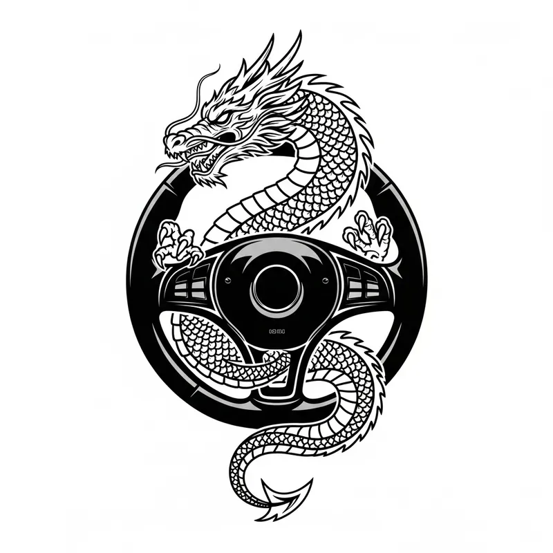 Dragon Meets Steering Wheel: Power & Control Blend