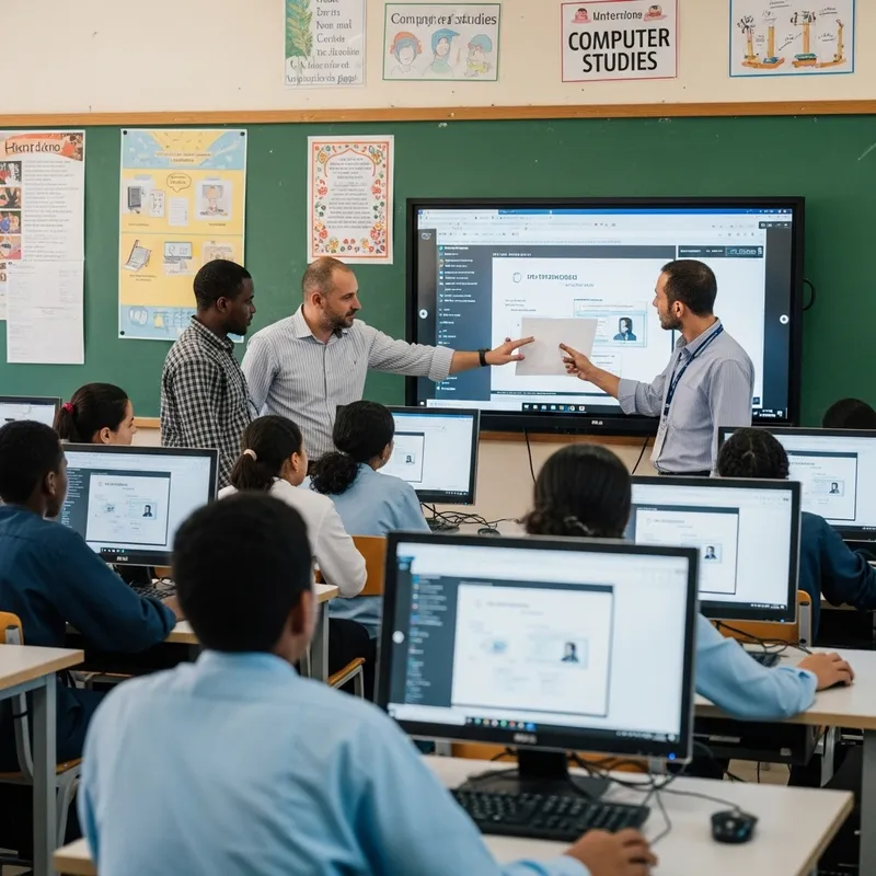 African Classroom Computer Study: Diverse Learning Session