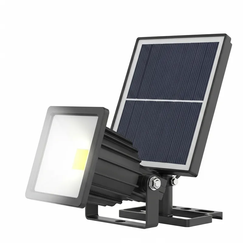 Robust LED Spotlight | Rechargeable Solar Panel