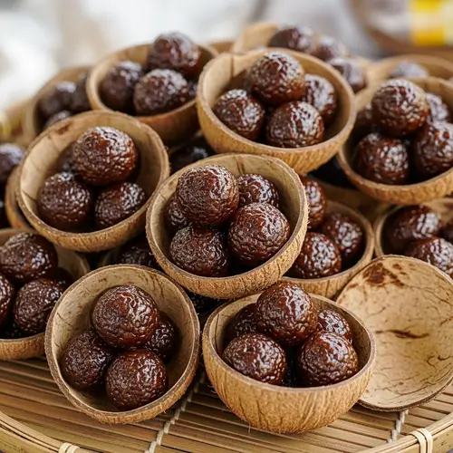 Sundot Kulangot Candy: Filipino Delicacy in Coconut Shells