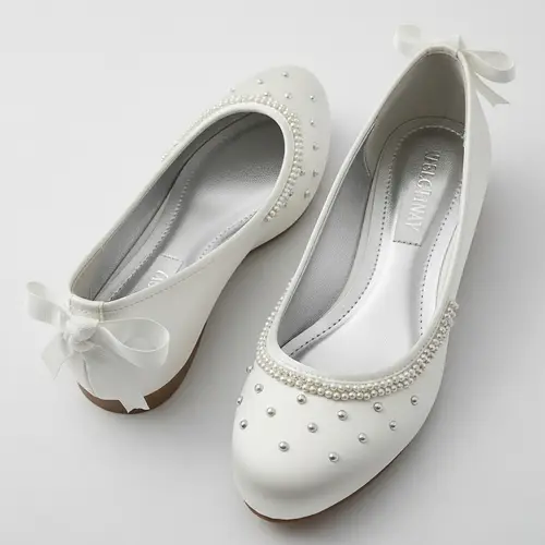 Elegant Wedding Shoes with Flat Soles | Bridal Fashion