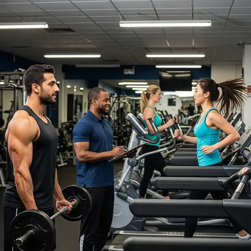 Dynamic Gym Scene with Diverse Gym-Goers