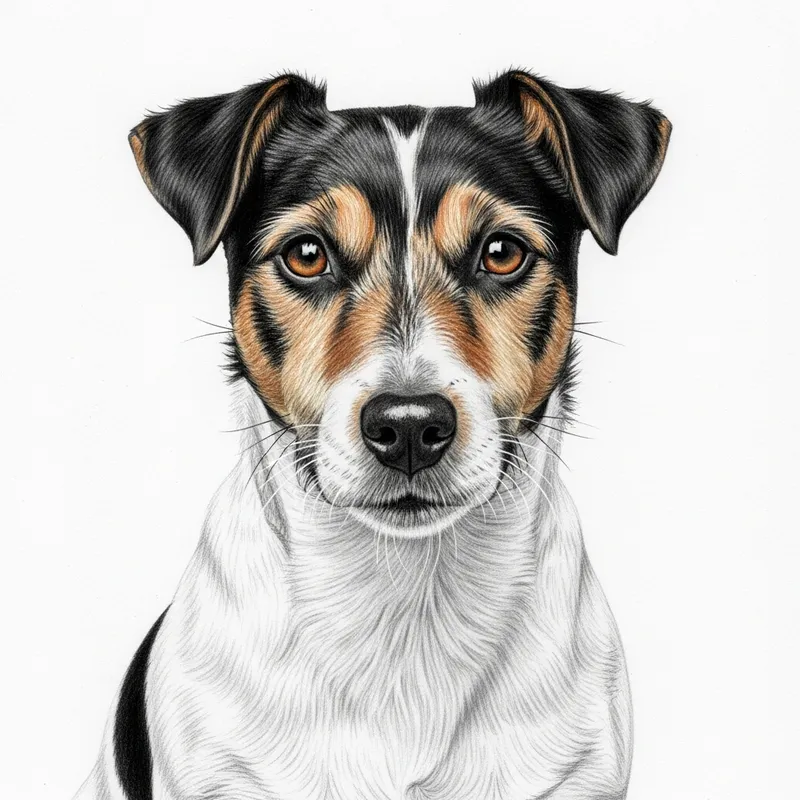 Pencil Drawing of a Jack Russell Terrier