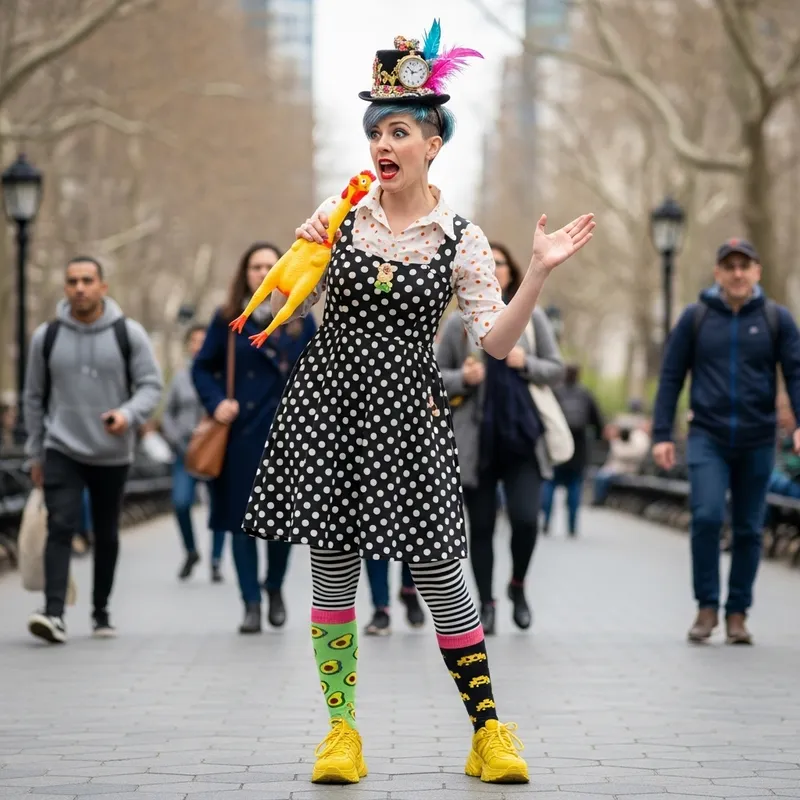 Crazy Woman Behavior - Unconventional Display