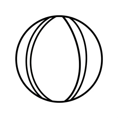 Simple Toy Ball Coloring Page for 2-Year-Olds