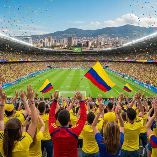 Colombia World Cup Celebration | Fans, Soccer Fields & Cityscapes