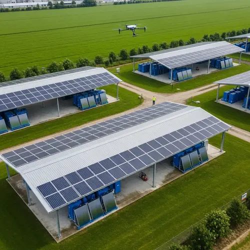 Industrial Atmospheric Water Collectors in Lush Green Field