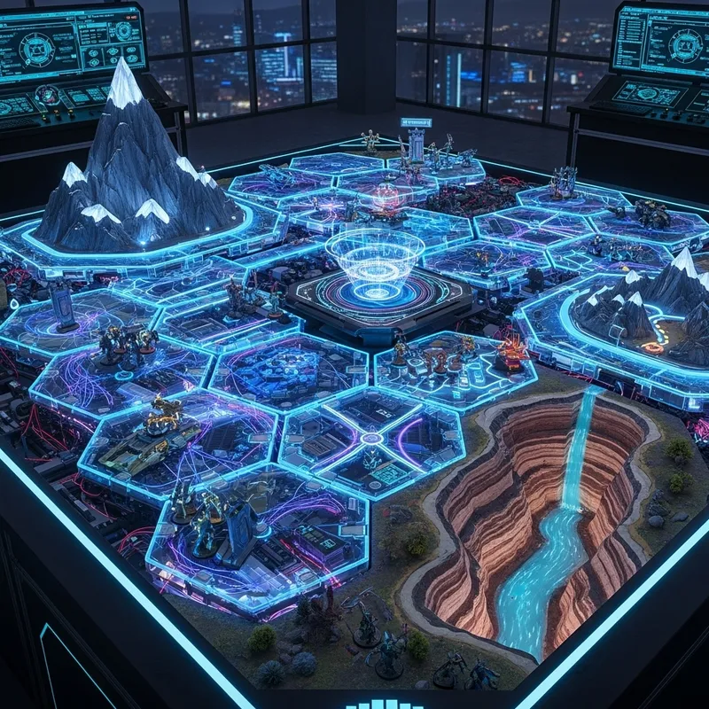 Gigantic Technological Game Board for Terrain Shifting Gigantic Technological Game Board for Terrain Shifting