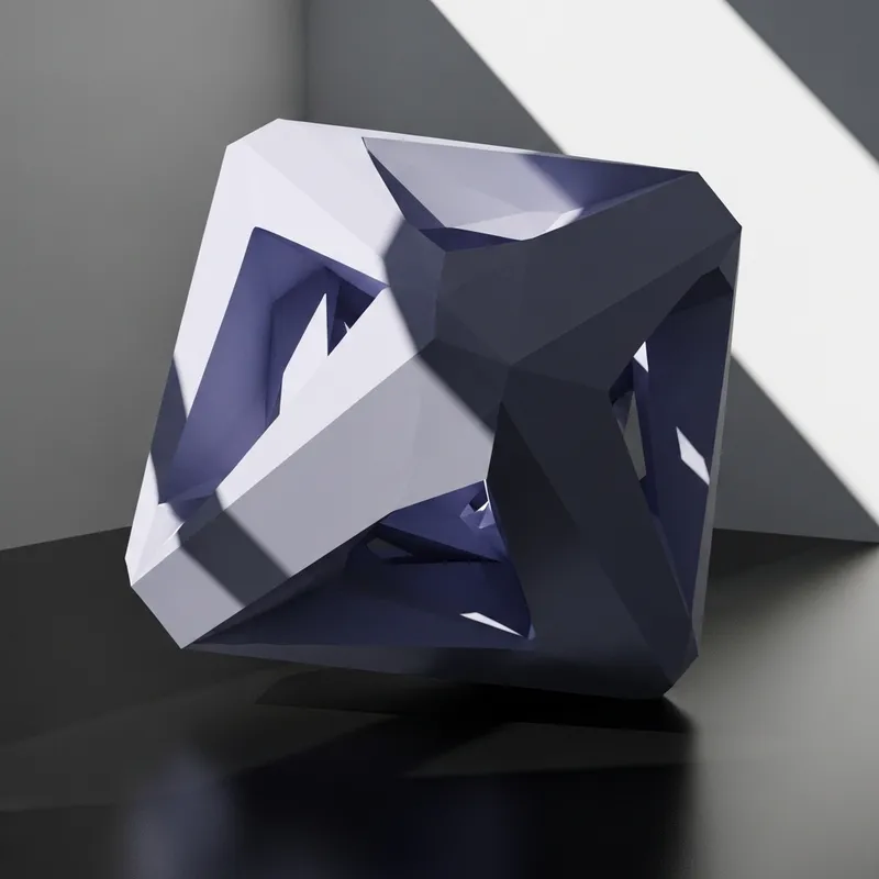 Detailed 3D Geometric Model: Precise Angles, Sleek Curves