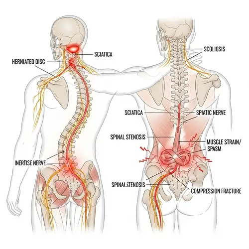 Back Injuries Illustration - Learn About Common Spine Conditions