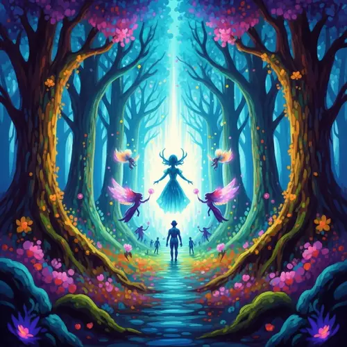 Mystical Forest Portal | Impressionist Fantasy Scene