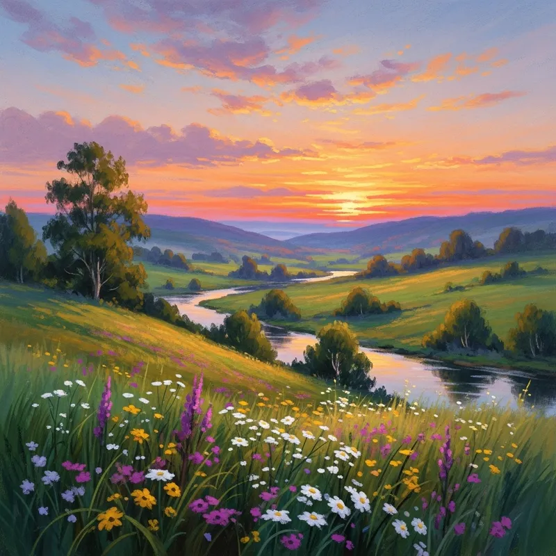 Majestic Countryside Impressionist Beauty