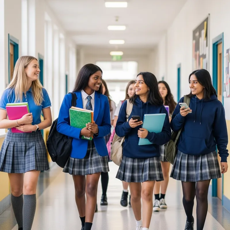 Teen School Girls: Mini Skirts & Style Trends | School Life