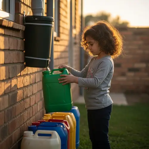 Young Middle-Eastern Girl Championing Water Conservation