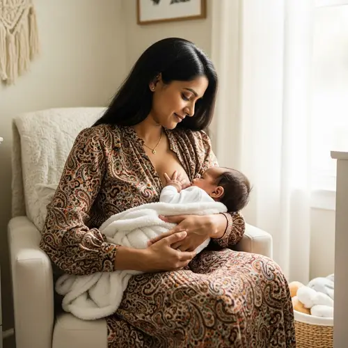 Tender Scene of Mother Nursing Newborn Baby | Emotional Moment