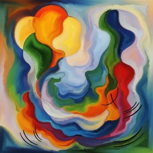 Abstract Tranquility: Vibrant Colors & Balanced Shapes