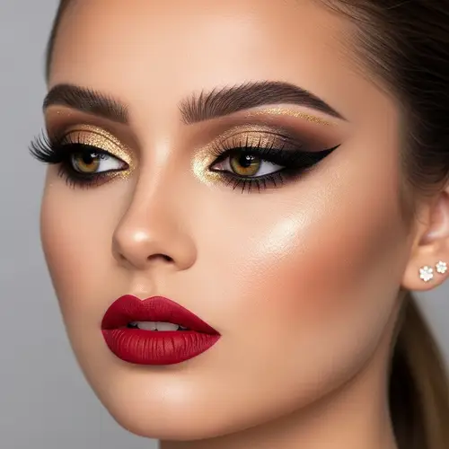 Glamorous Makeup Look inspired by High-End Cosmetic Brands