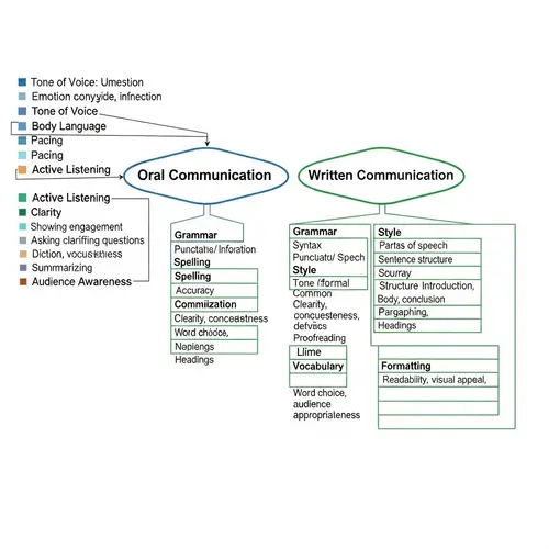 Concept Map: Oral and Written Communication Themes