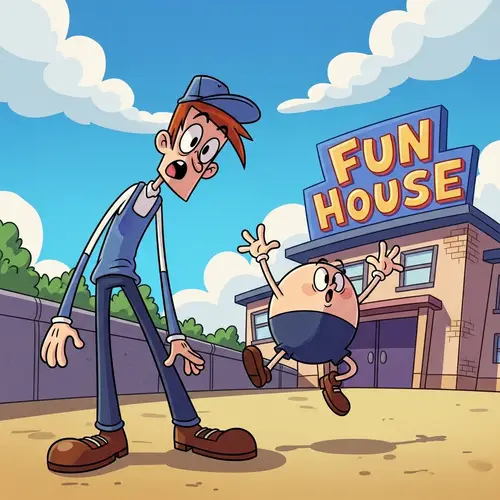 Whimsical Cartoon Style Vintage 2D Animation Artwork