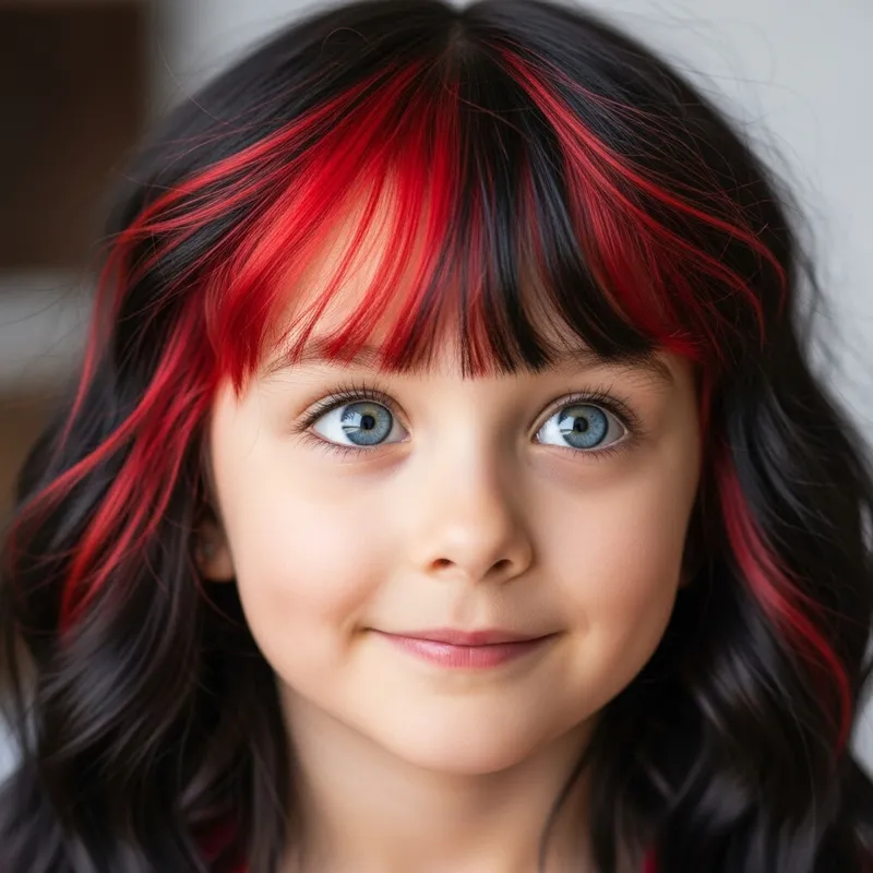 Enchanting Black and Red Hair Beauty | Flaming Shadow Look