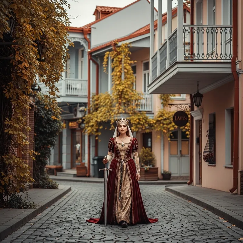 Ethereal Queen of Swords Photography in Tbilisi