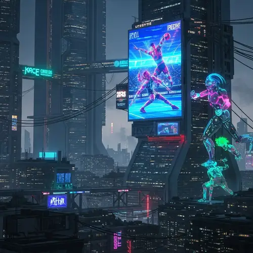 Futuristic Cyberpunk Sports Spectacle