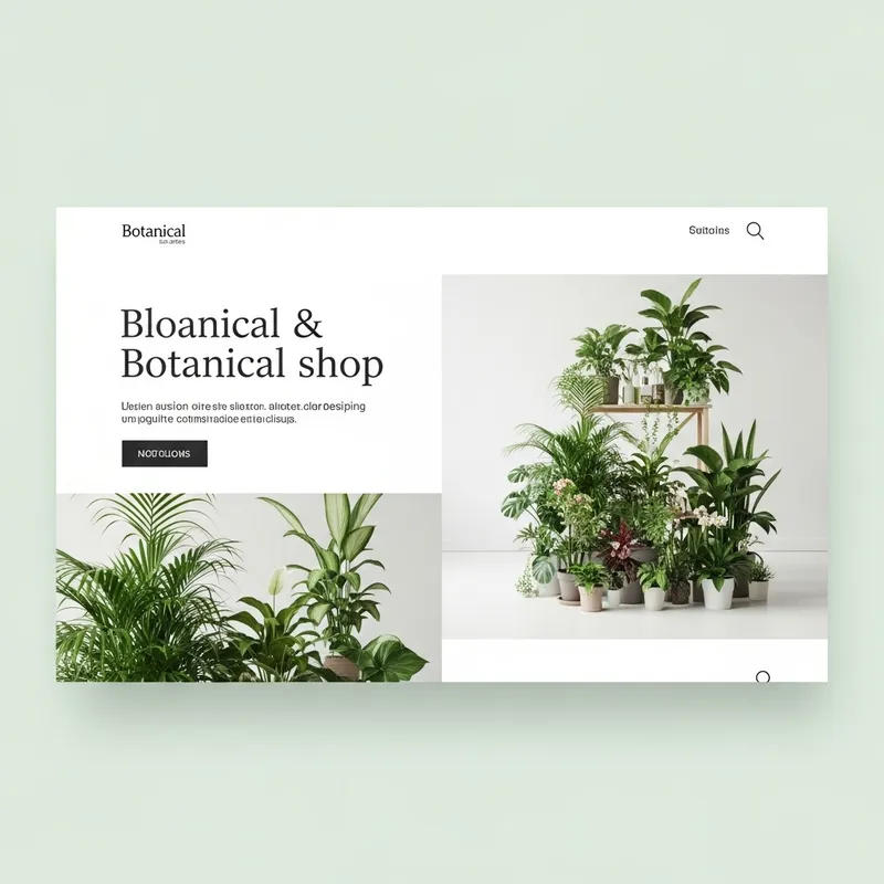 Botanical E-Commerce Shop: Dreamy Plant & Flower Emporium