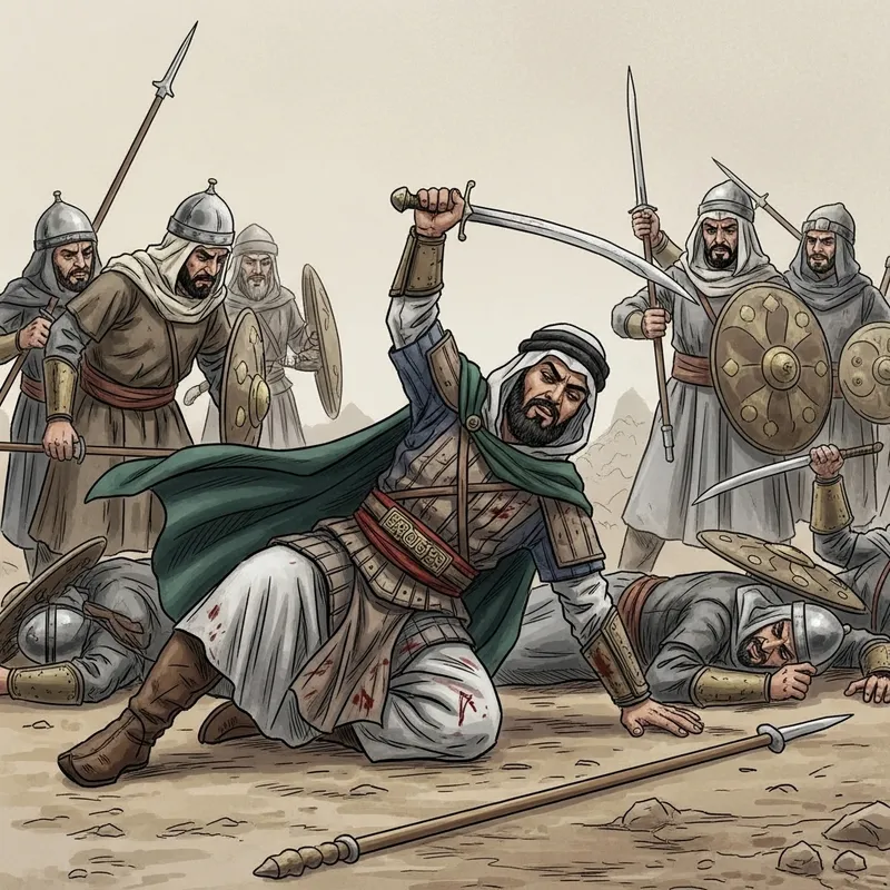 Battle of the Brave Arab Warrior 1500 Years Ago