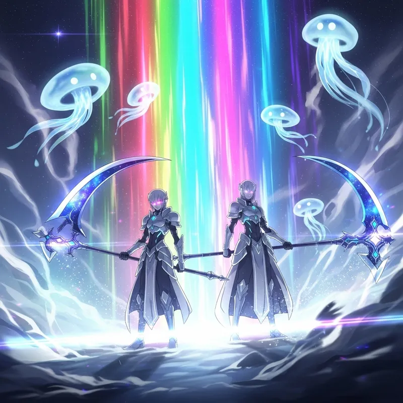 Radiant Reapers - Cosmic Gatekeepers Anime Scene