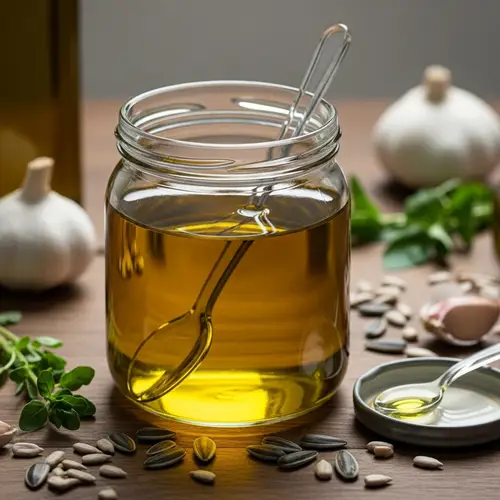 Golden Plant Oil in Glass Jar | Natural Ingredients